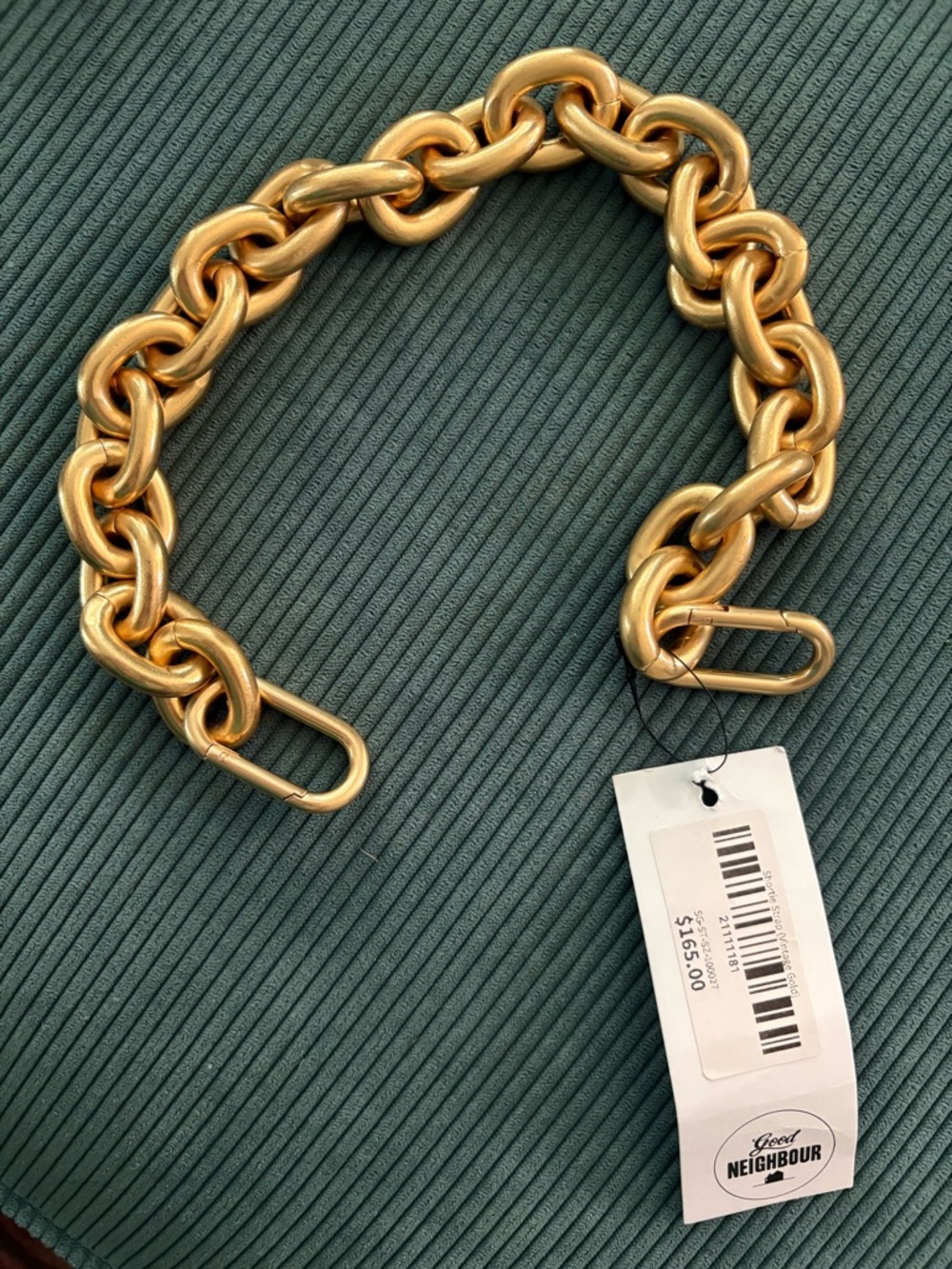 Clare V. Vintage Gold Shortie Strap NWT
